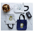 New arrival insulation waterproof lunch bag cotton canvas picnic bag drawstring tote bag